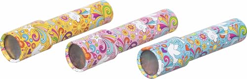 Ameisenkeks® Kaleidoskop Farbenwirbel 3er-Set – Bunte Retro-Optik mit magischen Mustern – Spielzeug für Kinder & Erwachsene – Farbenfrohes Design mit Hippie-Motiven von Ameisenkeks