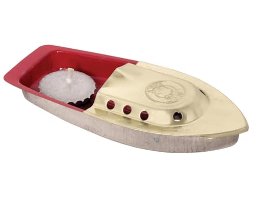 Ameisenkeks® Klassisches Dampfboot aus Metall – Kerzenbetriebenes Spielzeugboot für Kinder & Sammler von Ameisenkeks