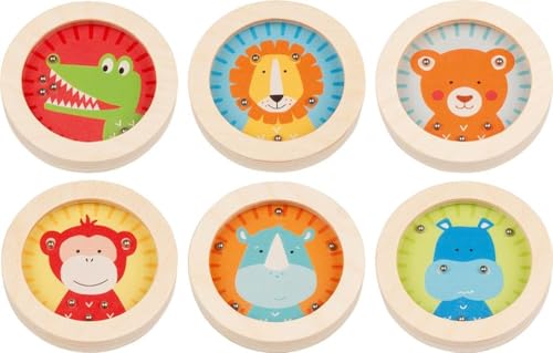Ameisenkeks® Kugelgedulsspiele rund Tiere 6 Stück - ideal für Kindergeburtstage von Ameisenkeks