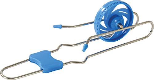 Ameisenkeks® Twirler BLAU Geschicklichkeitsspiel – Kreiselspiel für Kinder ab 3 Jahren – aus Metall & Kunststoff, 21 cm lang, Rad Ø 5,5 cm – Motorikspielzeug für Jungen & Mädchen von Ameisenkeks