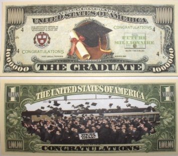 American Art Classics Millionen-Dollar-Schein zum Schulabschluss, 5 Stück American Art Classics Millionen-Dollar-Schein zum Schulabschluss, 5 Stück von American Art Classics