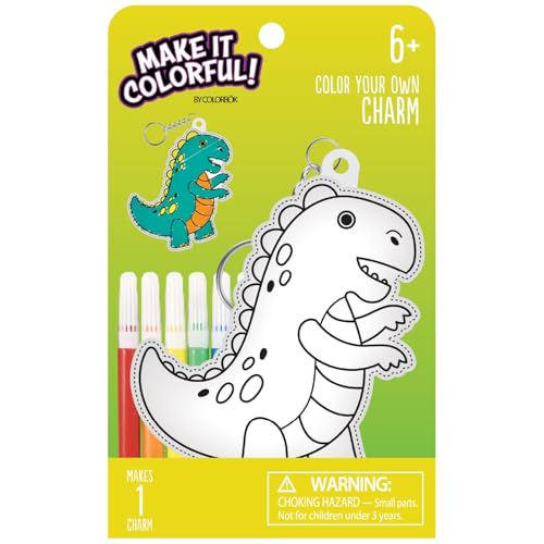 American Crafts Colorb k Make It Colorful Bag Charm Dinosaur (7piece) von American Crafts