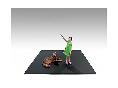 AMERICAN DIORAMA 1/18 18703 Figuren Diorama Figure Series – 703 Kid & Dog Figure Set Diecast Modellcar von American Diorama