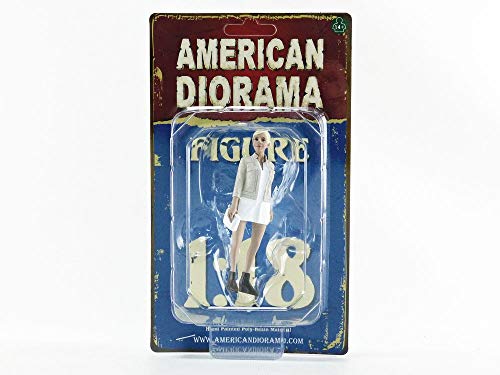 American Diorama Miniaturauto aus der Kollektion, 38224, Weiß von American Diorama