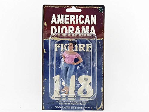 American Dioma 38182 Miniaturauto aus der Kollektion, Beige/Blau/Rosa von American Diorama