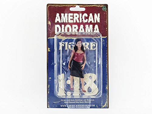 American Dioma 38184 Miniaturauto aus der Kollektion, Beige/Schwarz/Rot von American Diorama