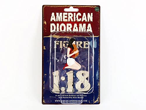 American Diorama 76304 Miniaturauto, Rot/Weiß von American Diorama