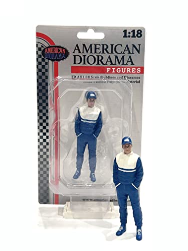 American Diorama 76355 racing stripes Miniaturauto aus der Kollektion, Cartoon, Blau/Wiite American Diorama 76355 racing stripes Miniaturauto aus der Kollektion, Cartoon, Blau/Wiite von American Diorama