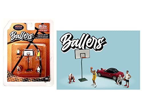 American Diorama Ballers 1:64 Metallfiguren Set AD-76516MJ, für alle 1:64 Die-Cast Fahrzeug Display und Diorama von American Diorama