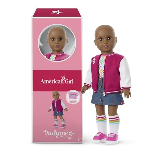 American Girl, Truly Me 45,7 cm Puppe #114 mit braunen Augen, ohne Haare, tiefe Haut, Varsity Jacke, ab 6 Jahren American Girl, Truly Me 45,7 cm Puppe #114 mit braunen Augen, ohne Haare, tiefe Haut, Varsity Jacke, ab 6 Jahren von American Girl