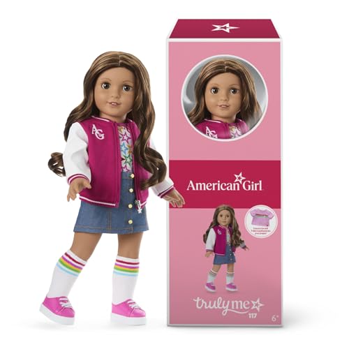 American Girl, Truly Me 45,7 cm Puppe #117 mit braunen Augen, gewelltes dunkelbraunes Haar mit Highlights, hellbraune Haut, ab 6 Jahren American Girl, Truly Me 45,7 cm Puppe #117 mit braunen Augen, gewelltes dunkelbraunes Haar mit Highlights, hellbraune Haut, ab 6 Jahren von American Girl