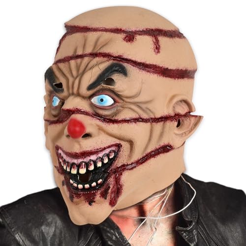 Amesor Cosplay Maske - Blutiges Kostüm Gesichtscover | Unisex Kreativer Kopfschmuck, Cosplay-Zubehör für Rollenspiel, Halloween, Theater und Maskerade von Amesor