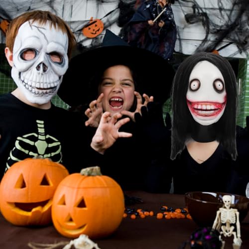 Amesor Gruselige Halloween-Kostüm-Maske - Vollständige Kopfmaske Gruselmaske,Halloween Kopfschmuck Bühnenkostüm Rollenspiel Mottoparty Amesor Gruselige Halloween-Kostüm-Maske - Vollständige Kopfmaske Gruselmaske,Halloween Kopfschmuck Bühnenkostüm Rollenspiel Mottoparty von Amesor