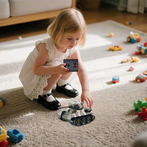 Amesor Tank RC - Lehrreiches Kampfpanzer-Spielzeug | Interaktives Mini Fahrzeug für Mint-Lernen Kinder Indoor Spielzimmer von Amesor