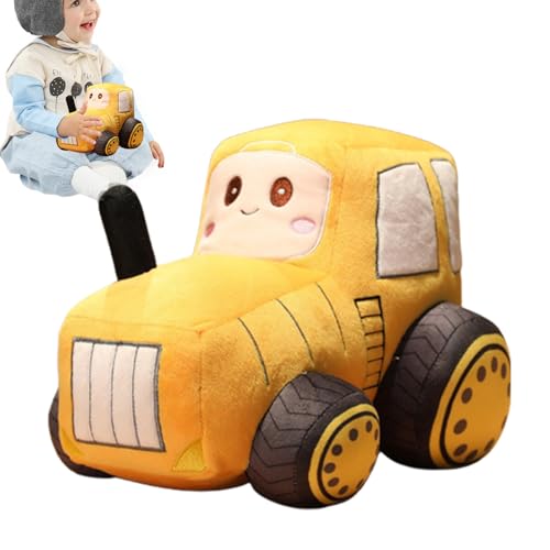 Amesor Traktor Plüsch,Niedlicher Traktor Plüschtier Kuscheltier | Weiche Cartoon Puppe Schlafbegleiter Für Halloween Weihnachten Geburtstag Mädchen Sammler Büro Couch Schlafzimmer Auto von Amesor