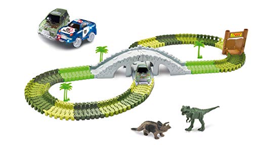 Amewi 100650 Magic Traxx Dino-Park mit Brücke 373-teilig,Mega Set …, Dinopark von Amewi