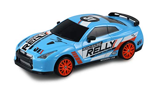 Amewi 21084 Drift Sport Car M 1:24 blau, 4WD 2,4 GHz Fernsteuerung, Hellblau, Benötigtes Zubehör: 2x 1,5V Mignon AA Batterien für die Fernsteuerung von Amewi
