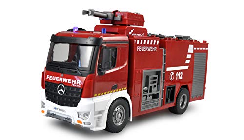 Amewi 22503 Mercedes Benz Feuerwehr-Loeschfahrzeug - Lizenzfahrzeug 1:18 RC Modell-LKW 100% RtR inkl, Rot von Amewi
