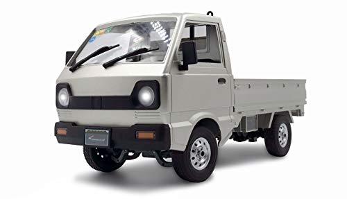 Amewi 22506 Scale Pritschenwagen Kei Truck 1:10, ferngesteuert, 2WD, RTR, bis zu 25km/h, Outdoor, ab 6 Jahre, Silber/grau, Groß von Amewi
