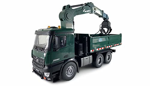 Amewi 22568 Mercedes-Benz Arocs Lizenz-Kranwagen mit Kipper, RTR inkl. Akku und Fernsteuerung, grün Amewi 22568 Mercedes-Benz Arocs Lizenz-Kranwagen mit Kipper, RTR inkl. Akku und Fernsteuerung, grün von Amewi