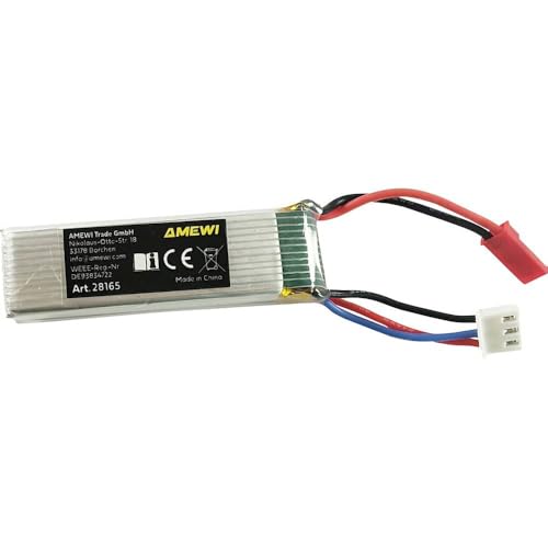 Amewi Akku-Pack (LiPo), 7,4 V, 600 mAh, Anzahl der Zellen: 2 Softcase JST von Amewi
