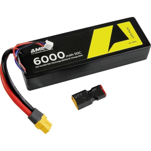 Amewi Akku-Pack (LiPo), 7,4 V, 6000 mAh, Anzahl der Zellen: 2 Hardcase XT60 von Amewi