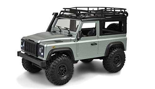 Amewi D90X12 Scale Brushed 1:12 RC Modellauto Elektro Scale Crawler Allradantrieb (4WD) Bausatz 2,4G, Grau, Silber von Amewi