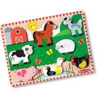 Melissa & Doug Bauernhof Spieltiere Holzpuzzle, 8 Teile von Amigo Spiel und Freizeit