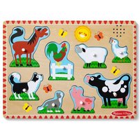 Melissa & Doug Bauernhoftiere Sound Puzzle, 8 Teile von Amigo Spiel und Freizeit
