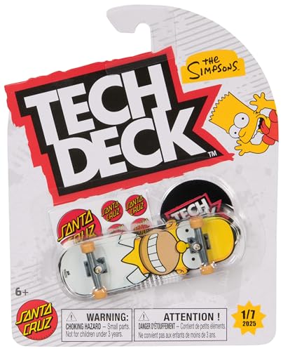 Tech Deck Fingerboard - 1 authentisches Finger-Skateboard mit beliebten Lizenzhelden und original Skate-Grafiken, inklusive Aufkleber-Bogen, ab 6 Jahren, Zufallsauswahl von Amigo Spiel und Freizeit