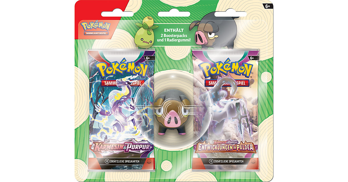 Pokémon Back to School Radiergummi Blister von Amigo