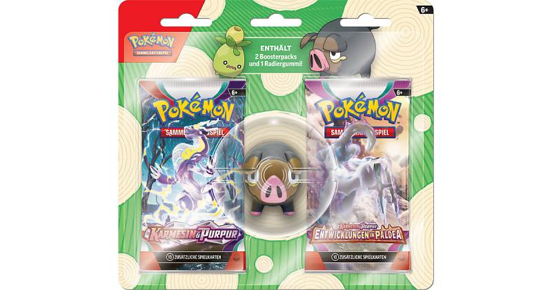 Pokémon Back to School Radiergummi Blister von Amigo