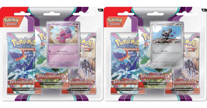 Pokémon Karmesin & Purpur 02 3-Pack Blister DE von Amigo