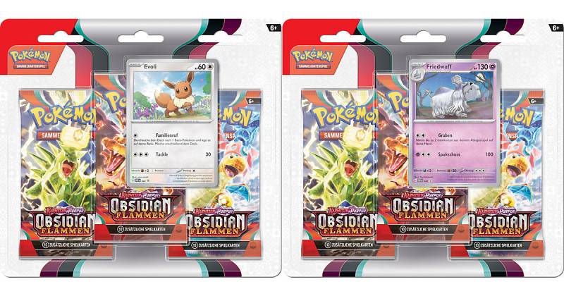 Pokémon Karmesin und Purpur 3-Pack Blister DE bunt von Amigo