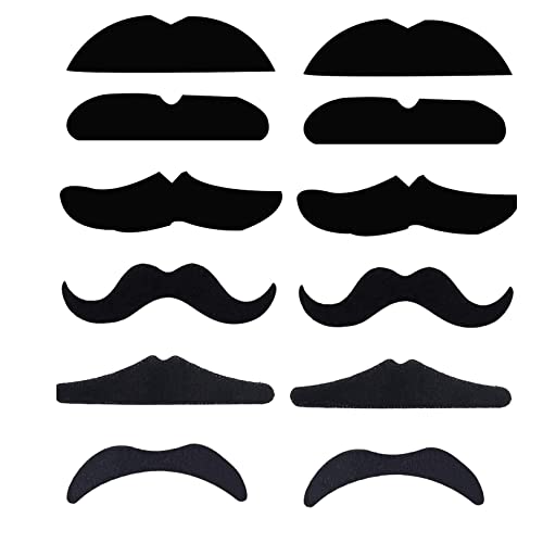 12 Stück Schnurrbart selbstklebend, Schwarze Falscher Schnurrbärte Partyzubehör Falscher bart Ankleben Klebebärte Set Party Bart für Weihnachtsfeier Geburtstagspart Maskerade Partei Kostüme 12 Stück Schnurrbart selbstklebend, Schwarze Falscher Schnurrbärte Partyzubehör Falscher bart Ankleben Klebebärte Set Party Bart für Weihnachtsfeier Geburtstagspart Maskerade Partei Kostüme von Amissz