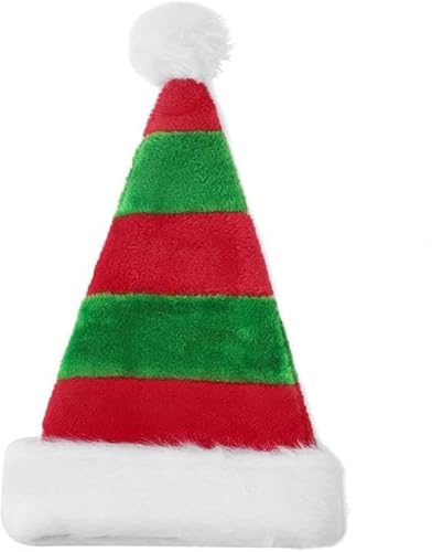 Amlhy Gestreifte Weihnachtsmütze, Plüschmütze, Kopfbedeckung, Weihnachtsmann, Beanie-Mütze, Kostüm-Zubehör für Männer und Frauen, Party-Verkleidungen Amlhy Gestreifte Weihnachtsmütze, Plüschmütze, Kopfbedeckung, Weihnachtsmann, Beanie-Mütze, Kostüm-Zubehör für Männer und Frauen, Party-Verkleidungen von Amlhy