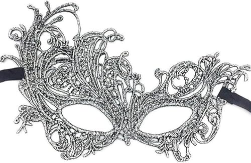 Amlhy Spitzen-Maske, venezianische geheimnisvolle Augenmaske für Damen, Weihnachten, Halloween, Party, Maskerade, Ball, Kostüm, 1 Stück Amlhy Spitzen-Maske, venezianische geheimnisvolle Augenmaske für Damen, Weihnachten, Halloween, Party, Maskerade, Ball, Kostüm, 1 Stück von Amlhy