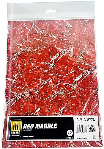 Ammo Mig Jimenez - Marble Red, Smooth Sheet of Marble 2 PCS. (6/23)* von Mig Jimenez