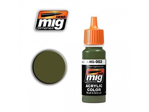 Ammo MIG-0002 RAL 6003 Olivgrün Opt.2 Acrylfarben (17 ml), Mehrfarbig von Mig Jimenez