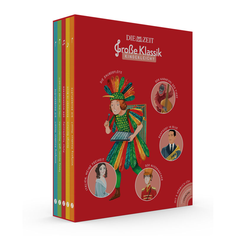Große Klassik kinderleicht. DIE ZEIT-Edition. (5er-Buchschuber), m. 5 Audio-CD, 5 Teile von Amor Verlag