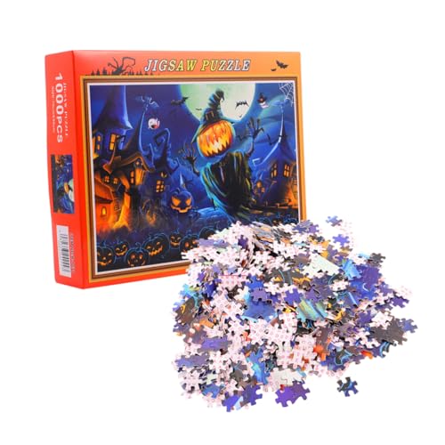 Amosfun 1 Karton 1000 Stück Puzzle Spielset Für Kinder Spielzeug Für Kinder Lernspielzeug Rätsel Für Erwachsene Eltern-Kind Papier Halloween Geist von Amosfun