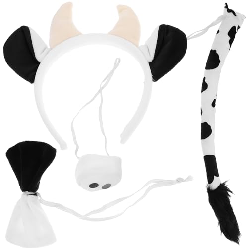 Amosfun Kuh-stirnband-set Für – Tierohren Und -accessoire Perfekt Für Kuhkostüme Partykleidung Und Cosplay von Amosfun