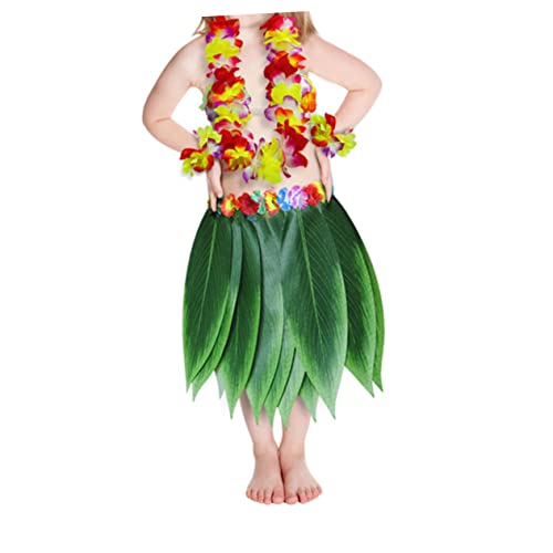 Amosfun 1 Satz Hawaii-armband-set Mädchenkleidung Hula-blumenkostüm-set Hawaiianischer Hula-gras-rock Mit Blumenketten Hula-kostüm Und Strandparty Blumen- Hawaiisch Partybedarf Ananas Kind von Amosfun
