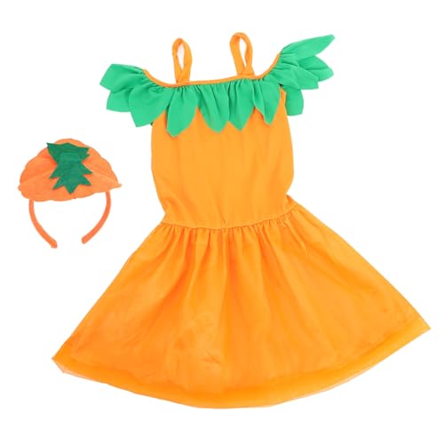 Amosfun 1 Satz Kürbis-Stirnbandrock Halloween Stirnband Halloween-Partyzubehör halloween halloween kleid kürbis kleid dekoratives Halloween-Kostüm Halloween-Haarband Stoff Orange von Amosfun