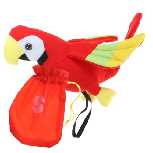 Amosfun Plüschpapagei Schulter Prop für Piratenkostüm Künstlicher Papagei Spielzeug für Cosplay Partydekoration für Kindergeburtstage Halloween von Amosfun