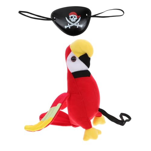 Amosfun 1 Satz Piratenpapagei Piraten papagei Plüsch Papagei Halloween- Papagei-Vogel-Dekorationen Piraten-Augenklappen Piratenkostüm Papageienspielzeug Baumwolle Amosfun 1 Satz Piratenpapagei Piraten papagei Plüsch Papagei Halloween- Papagei-Vogel-Dekorationen Piraten-Augenklappen Piratenkostüm Papageienspielzeug Baumwolle von Amosfun