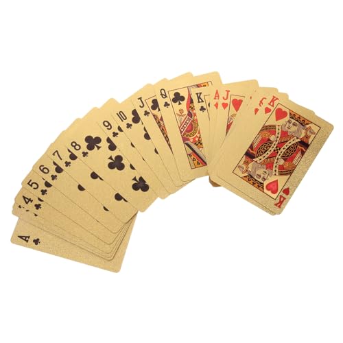 Amosfun 1 Satz Schachbrett Spielzeuge Kartenspielen Tischpokerkarten Pokerkarten Jumbo große Spielkarten Party-Plastik-Pokerkarten Pokerspiel unterhaltsame Spielkarte Brettspiel Geschenk von Amosfun