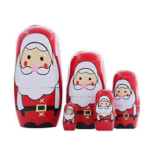 Amosfun 1 Satz Weihnachten Matroschka Matryoshka Matrjoschka Weihnachtsmann Russische Nesting Dolls Puppen Spielzeug Mitgebsel für Kinder Baby Weihnachtsdeko Amosfun 1 Satz Weihnachten Matroschka Matryoshka Matrjoschka Weihnachtsmann Russische Nesting Dolls Puppen Spielzeug Mitgebsel für Kinder Baby Weihnachtsdeko von Amosfun