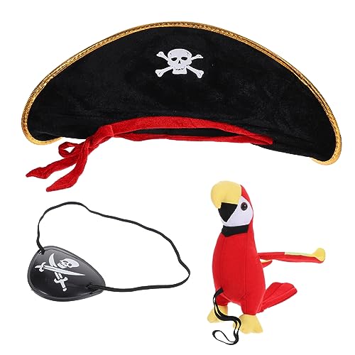 Amosfun 1 Satz ausgestopfter Papagei Halloween Costume Halloween Kleidung geburtstagsmitgebsl Halloween-Teufelskostüm geschwollen Maskerade-Party-Kostüm Piraten-Kopfbedeckung PP Baumwolle von Amosfun