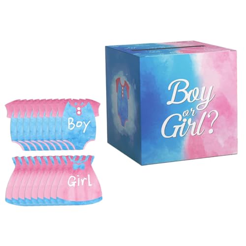 Amosfun Gender Reveal Party Supplies Baby-wahlbox-Karten- Für Lustige Babyparty-Dekorationen von Amosfun
